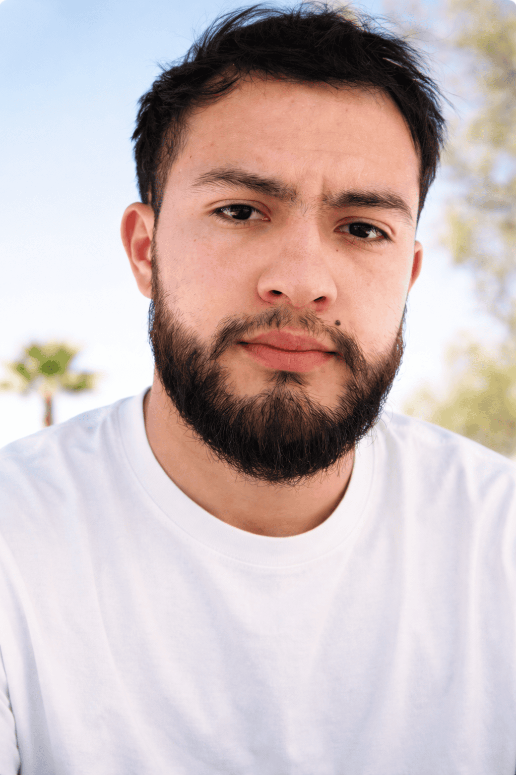 Serene portrait of a young man